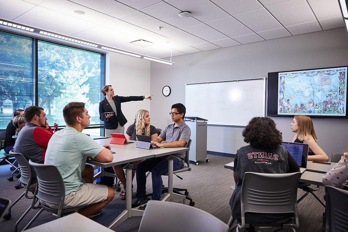 students in a classroom