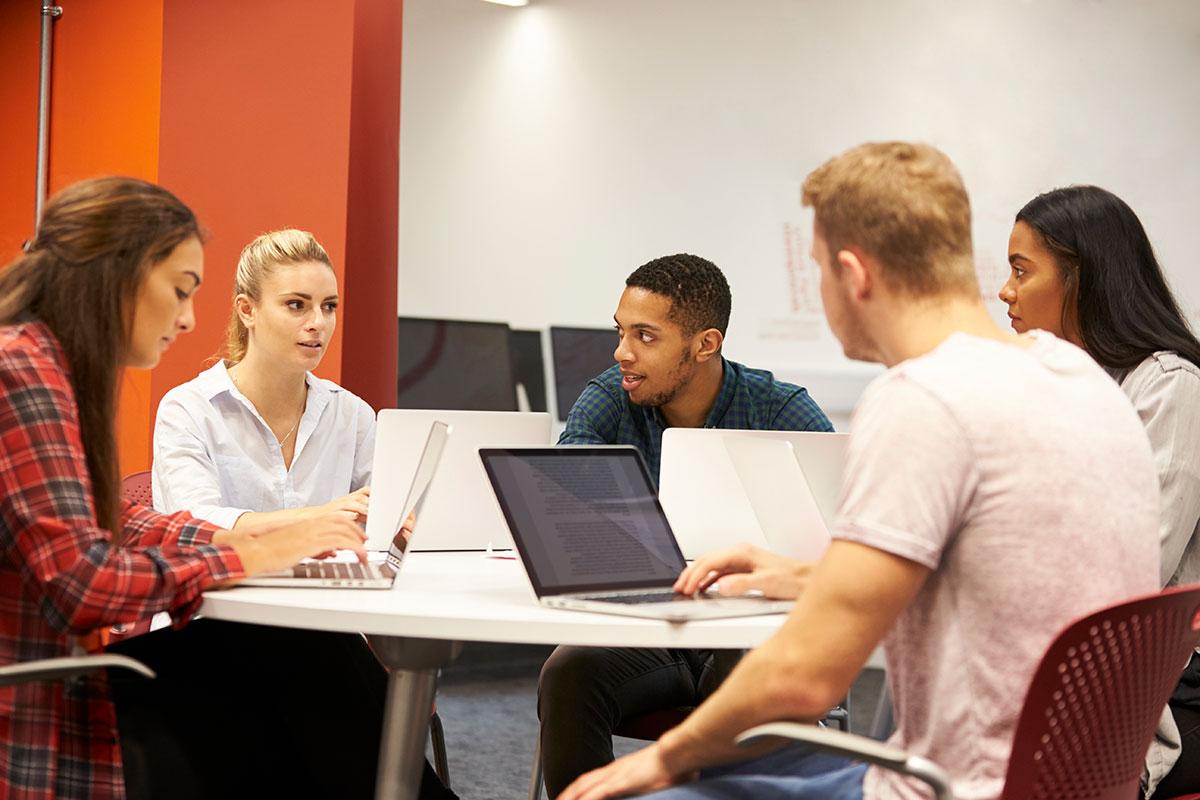 students in data science class